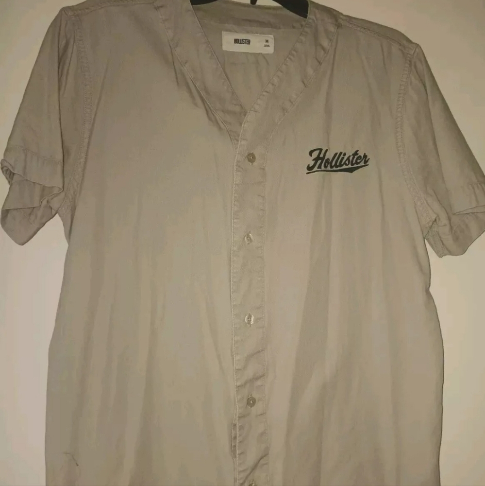 Hollister Tan Casual Button Down Shirt